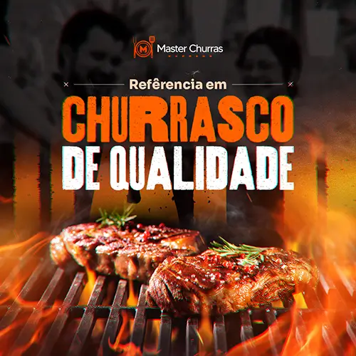 Arte social media de churrasco de qualidade