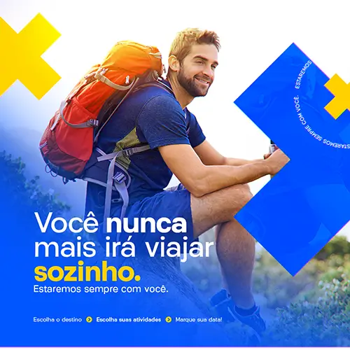 Arte social media de agência de viagens