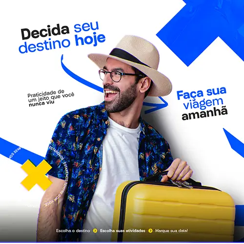 Arte social media de destino de viagem